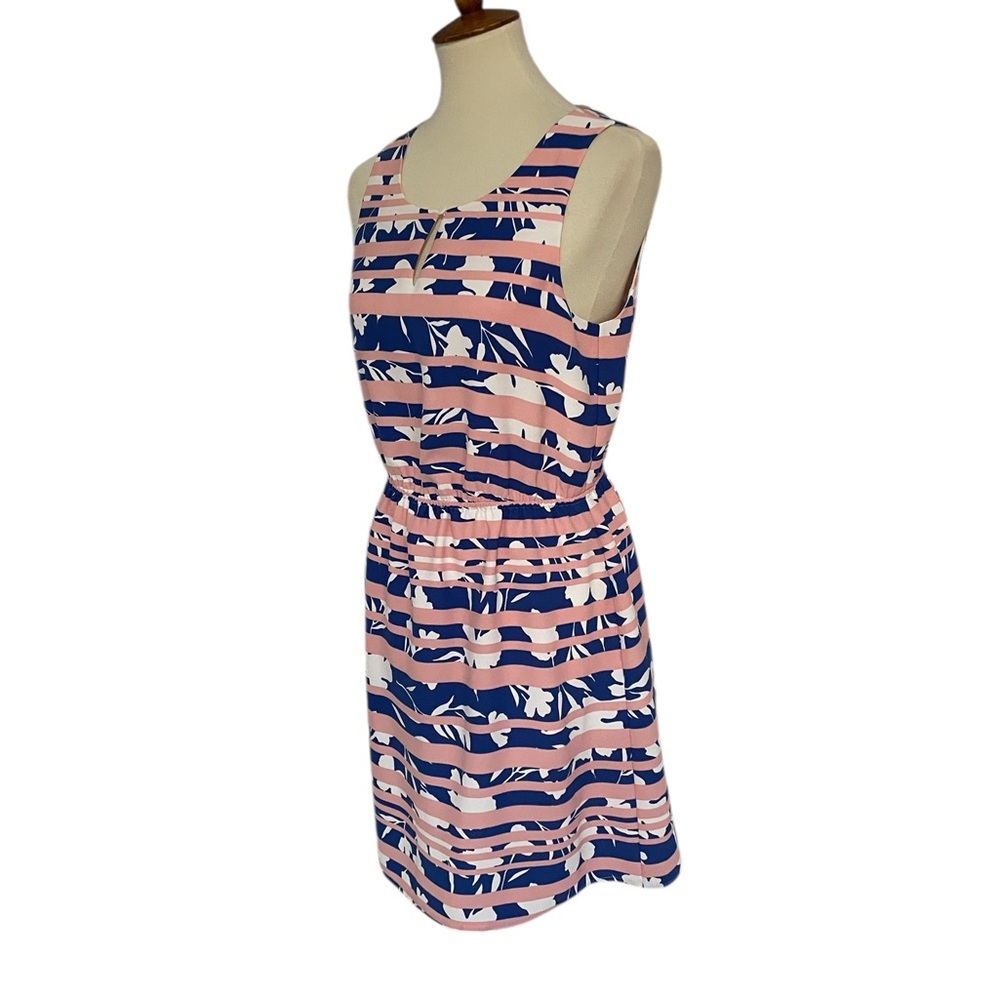 NEW WITH TAGS! Market & Spruce‎ Navy and Pink Striped Dress Size Small - Picture 5 of 12